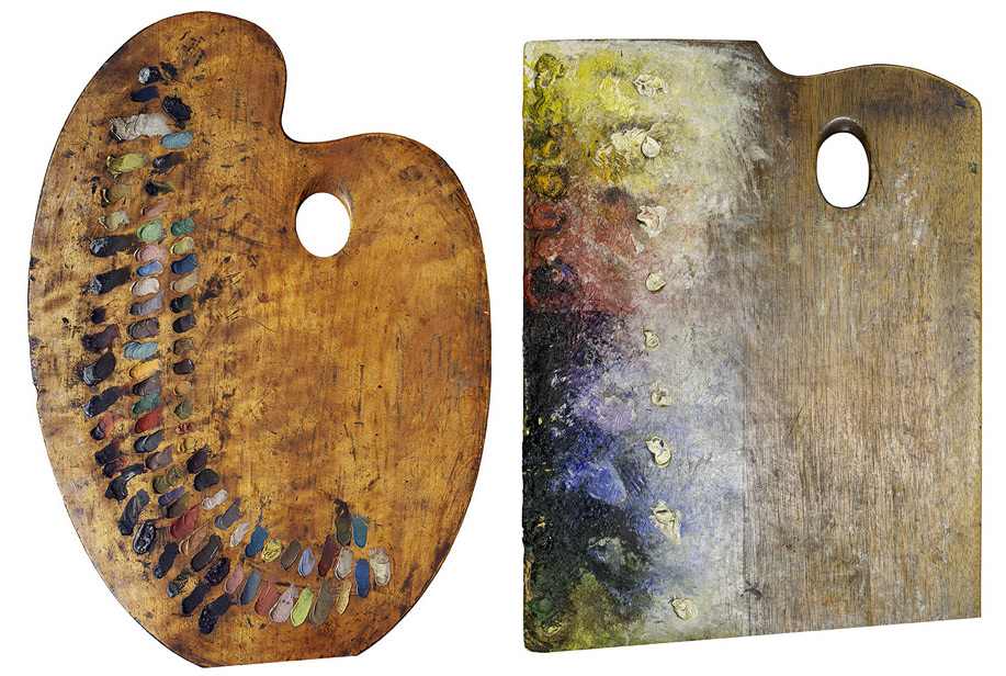 Palette de Eugène Delacroix et de Georges Seurat